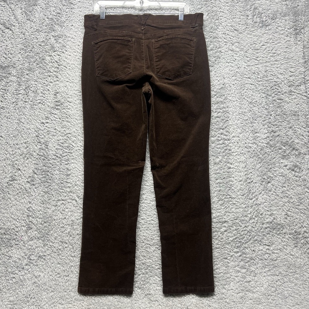 Democracy Corduroy Pants Womens 14 Brown Ab Technology Straight Leg Stretch